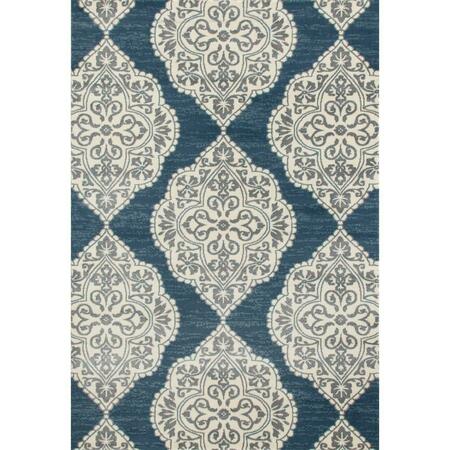 ART CARPET 9 X 12 Ft. Arabella Collection Medallion Woven Area Rug, Blue 841864102960